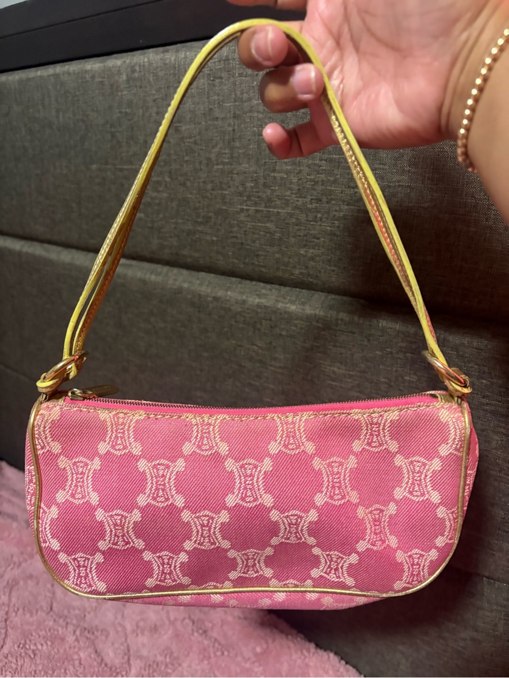 Celine Pink Macadam Pochette bag - Picture 2 of 15